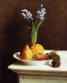 Naturaleza muerta Jacintos y frutas flor pintor Henri Fantin Latour